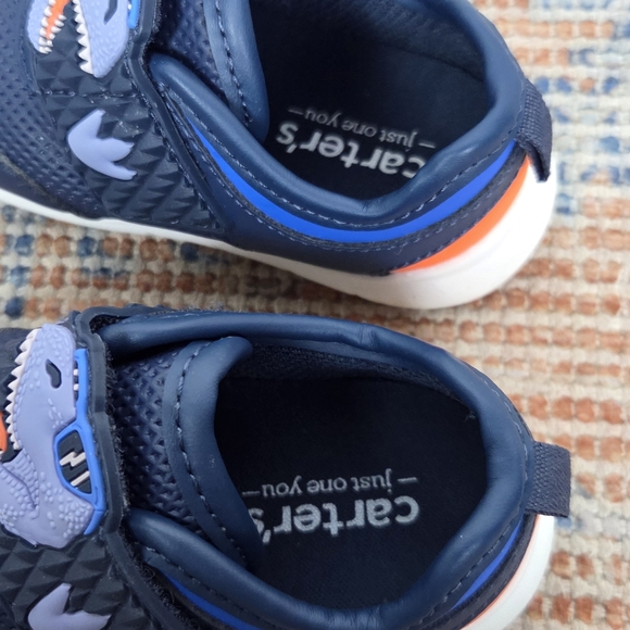 Carter's Navy Blue Dinosaur Sneakers Size 4 Toddler - Picture 2 of 3